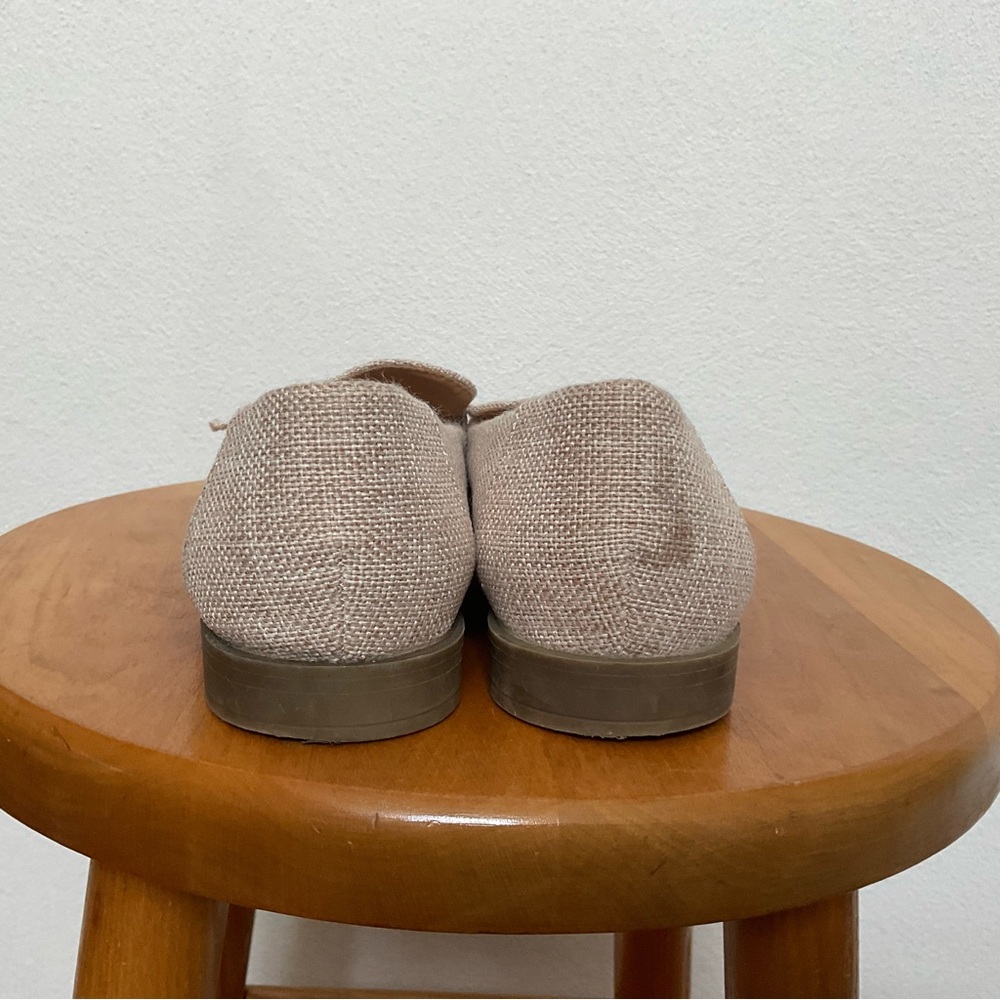 Tinstree Tan Canvas Pointed Toe Loafer With Belt … - image 6